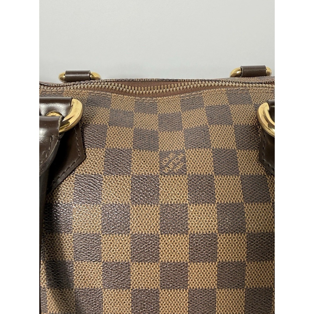 Louis Vuitton Saleya MM Damier Ebene Tote Bag‎ Brown Checkered Zip Top Shoulder - Picture 4 of 13